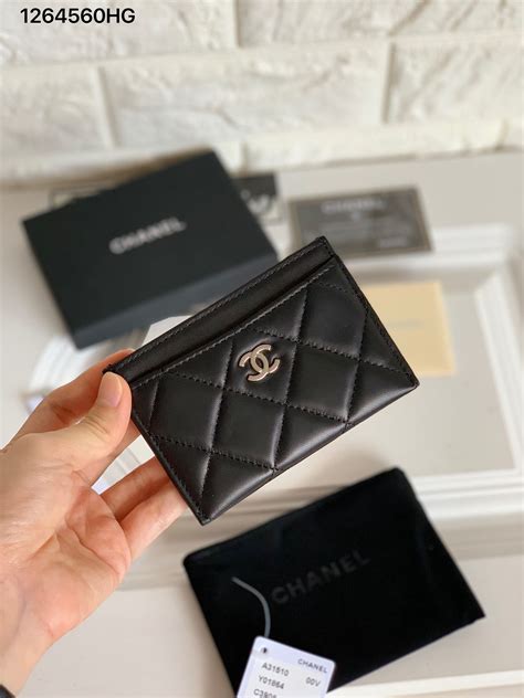 boy chanel card holder lambskin|CHANEL Lambskin Boy Card Holder Black .